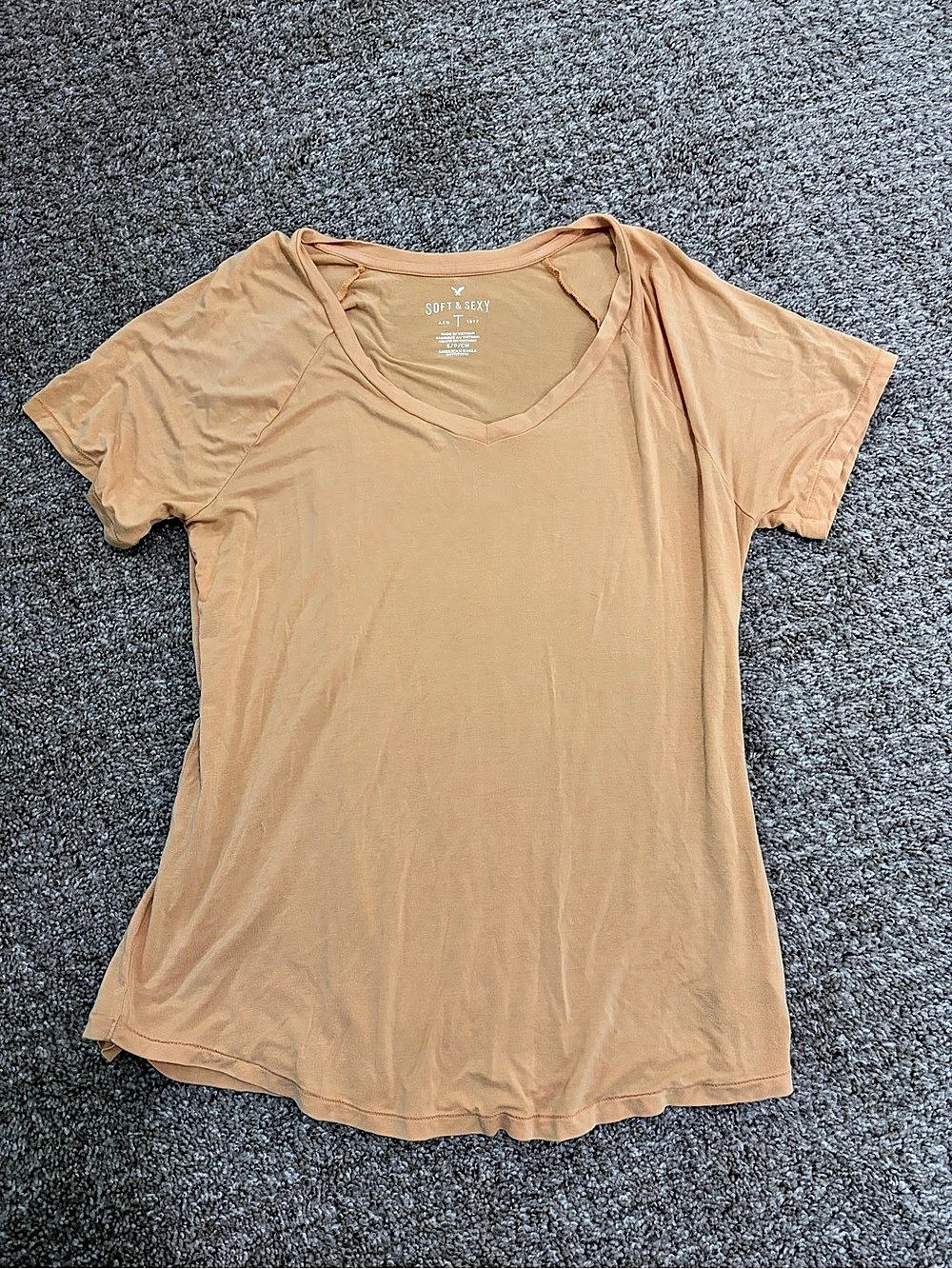 AEO Soft & Sexy Short Sleeve Tee in Orange Size Small